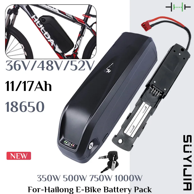 

1 шт. 18650 36 в 48 в 52 в для электрического велосипеда Hailong 30 А перезаряжаемый литий-ионный аккумулятор встроенный умный BMS 350 Вт 500 Вт 750 Вт 1000 Вт