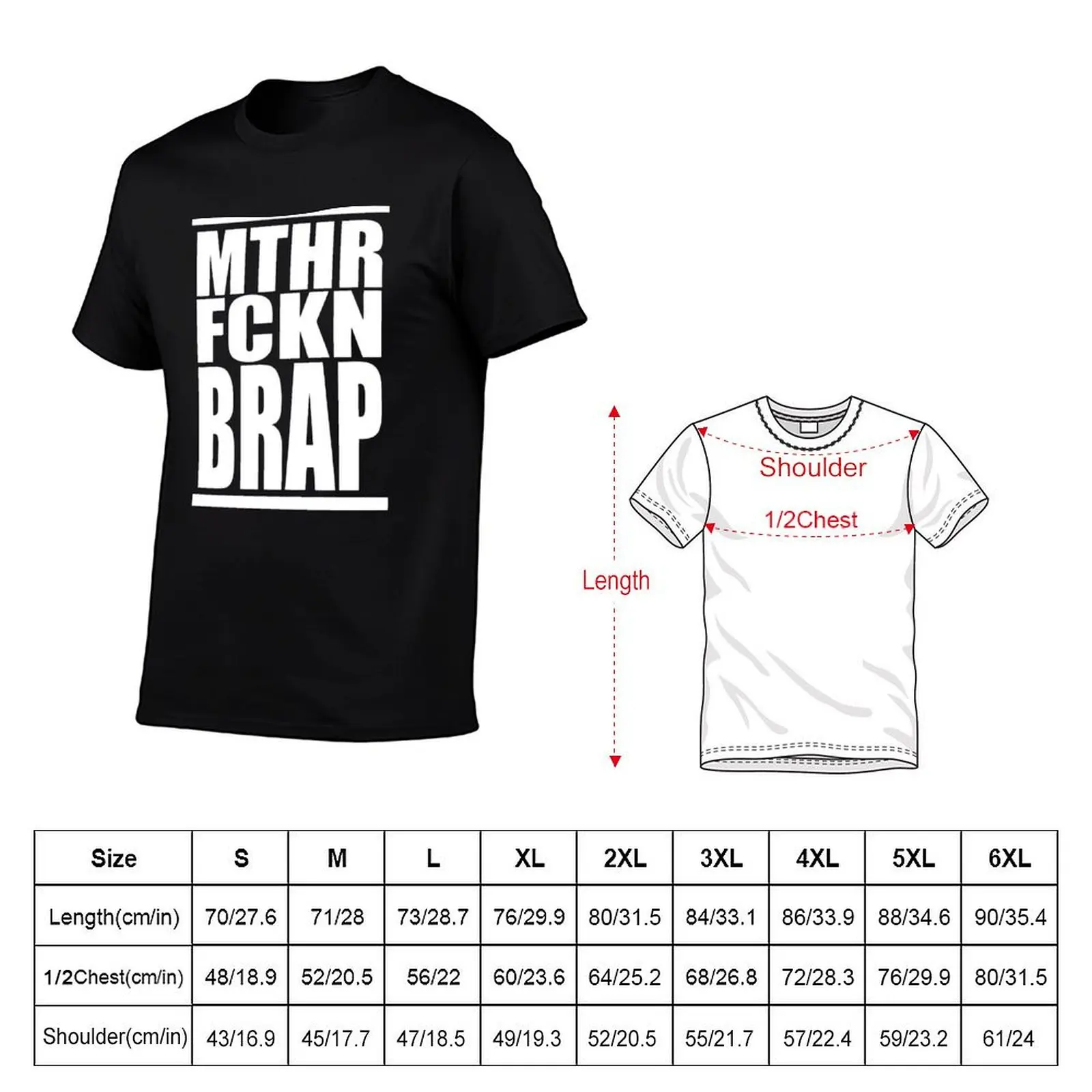 Фото Футболка MTHR FCKN BRAP, мужские футболки, футболка с рисунком, мужская однотонная футболка, мужская футболка из 100% хлопка №2