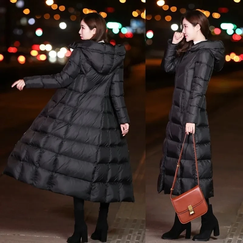 Women's Coat 2022 New Korean Version Length Zipper Cotton Padded Jacket Thick Winter Outwear Female Hooded cotton-padded clothes