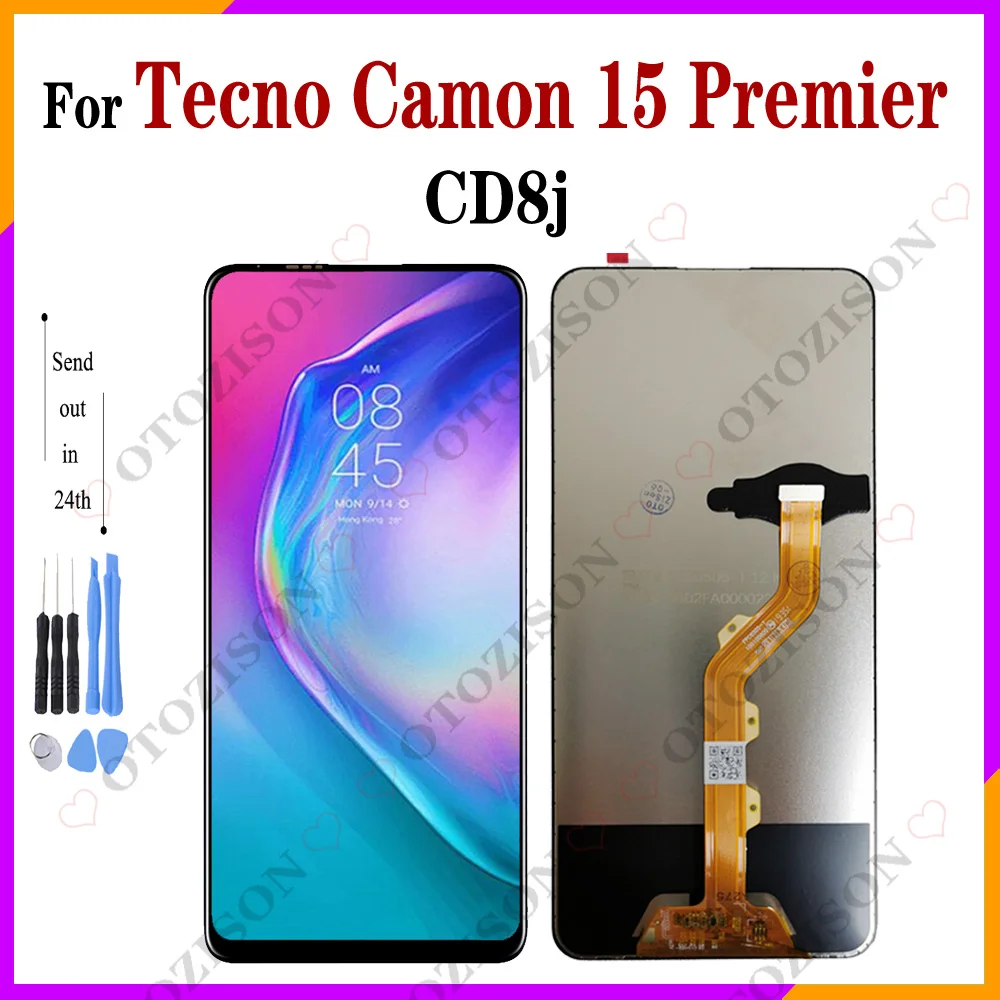ЖК-дисплей 6 дюйма для Tecno Camon 15 Premier LCD CD8j сенсорный ЖК-экран дигитайзер сенсор в