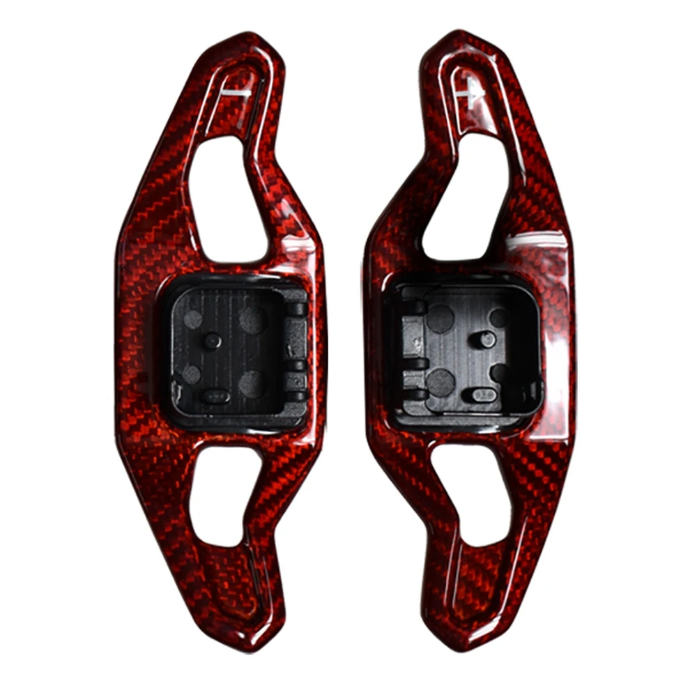 

Carbon Fiber Steering Wheel Paddle Shifter for-Audi, C Red Carbon Fiber