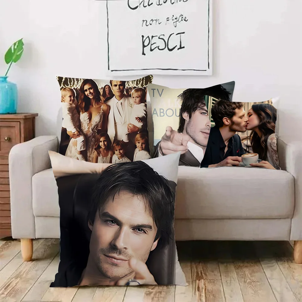 Чехол для подушки Ian Somerhalder Joseph Morgan Potrait The Vampire Diaries декоративная наволочка дивана