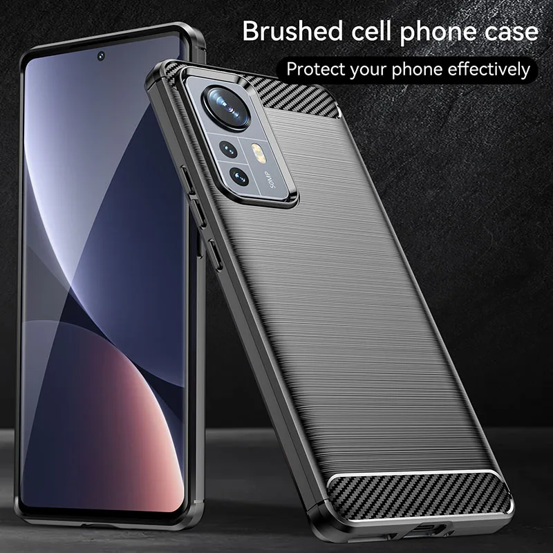 Soft Silicone Case For Xiaomi 12S Pro Case Cover for  Xiaomi 12S Pro Shell Funda Carbon Fiber Phone Bumper For Xiaomi 12S Pro