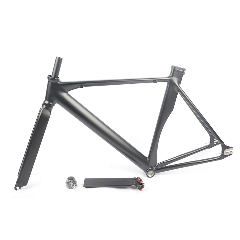 

700C Fixie Bicycle Frame Aluminum Alloy 52CM Muscle Racing Single Speed Fixed Gear Track Bike Frameset With Headset Seatpost