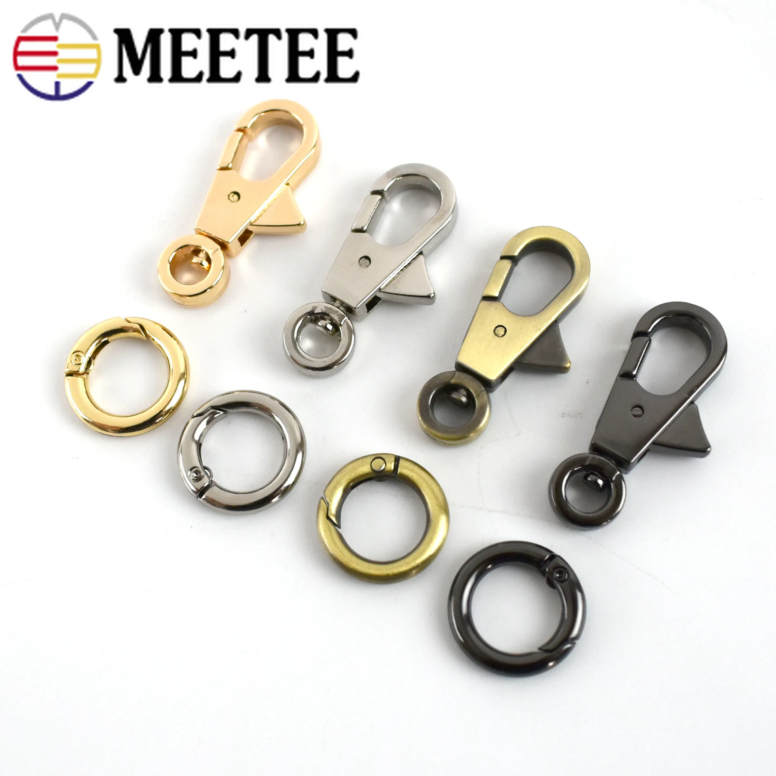 

Meetee 5/10pcs 4.7X39mm Metal Lobster Buckle Spring Ring Connection Hook KeyChain O Clasp DIY Bag Pendant Hang Buckles Accessory