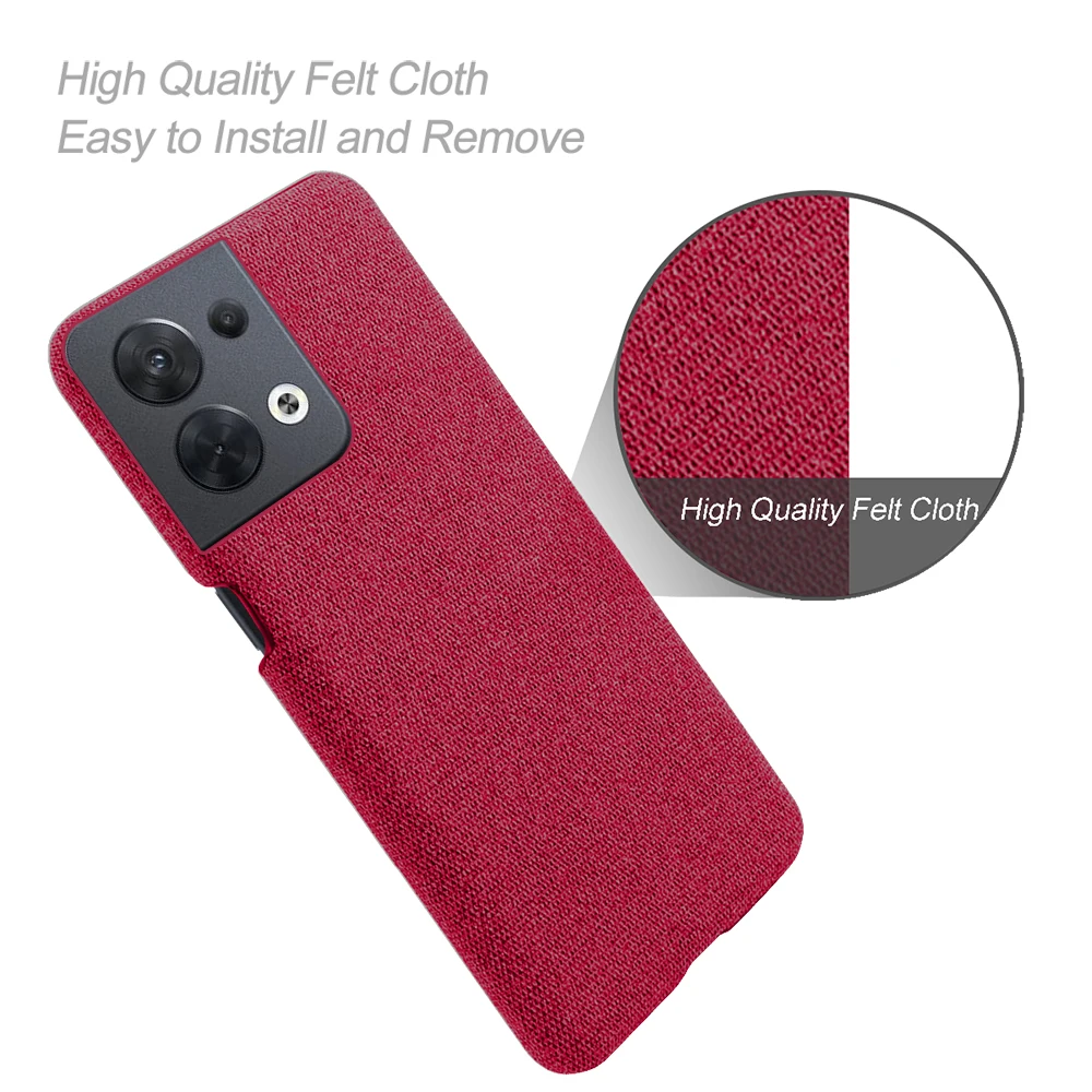 

Oppo Reno8 5G Coque For Reno 8 5G Case Cloth Texture Fit Fabric Phone Case Cover For Oppo Reno 8 Pro Plus Shell Funda Reno8Pro
