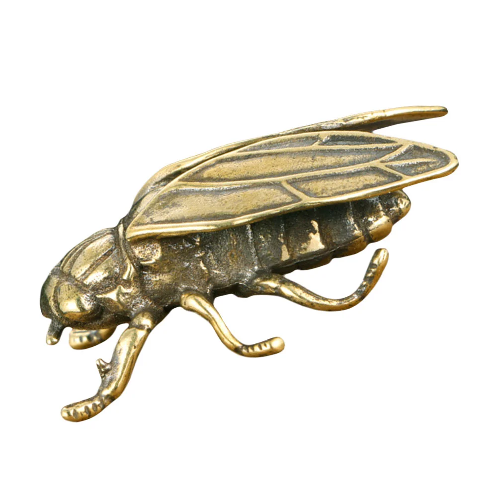 

Cicadas Figurine Sculpture Animal Statue Brass Model Ornament Figurinestable Decoration Vintage Decor Chinese Figure Bookshelf