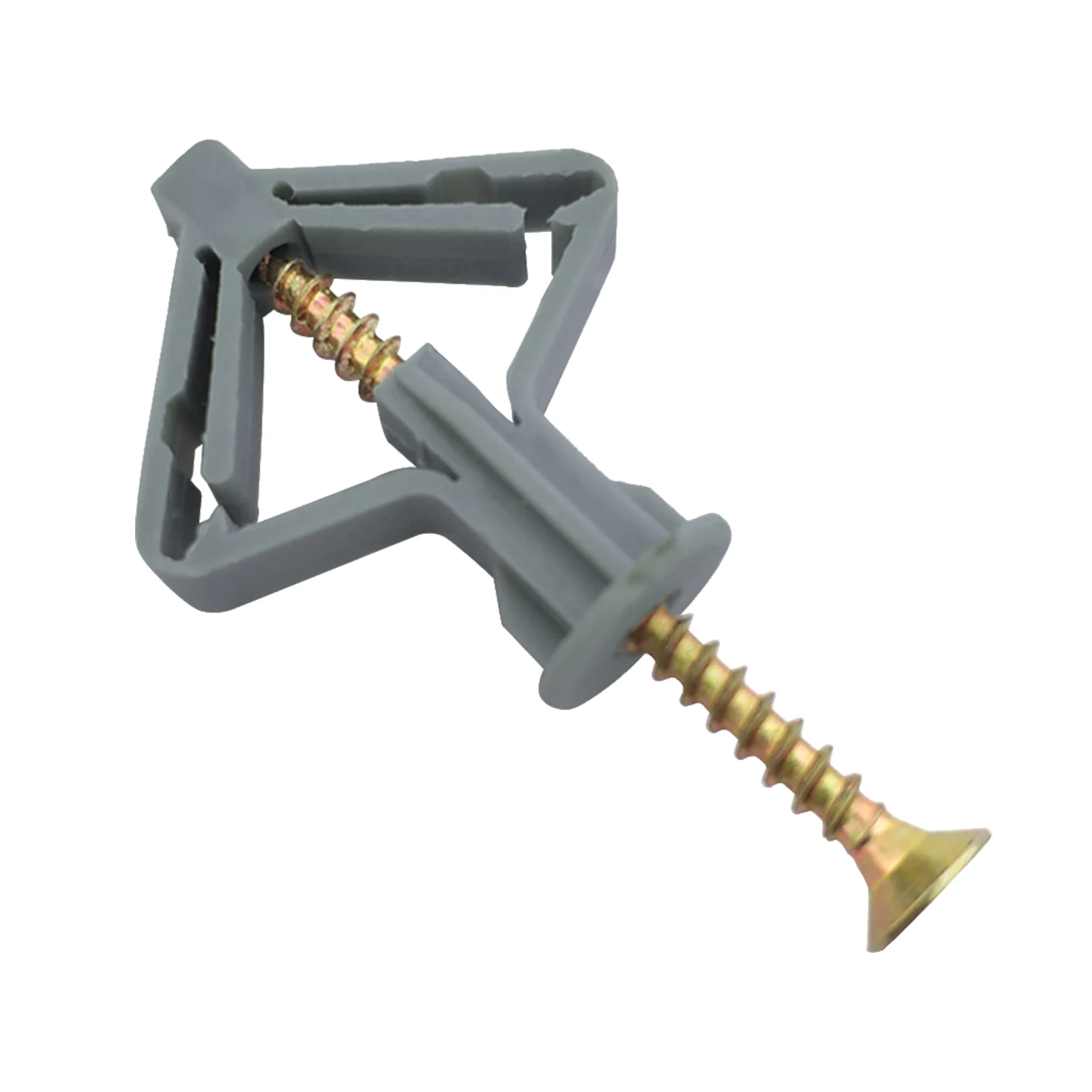 

100pcs Metal High Strength With Screws Professional Manual Tool Ribbed Bolt Expansion Self Drilling Tapping Drywall Anchor Kit