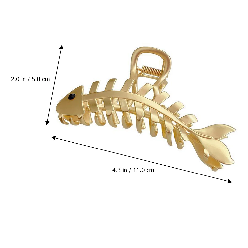 Заколка для волос в виде рыбьей кости большой коготь прямоугольный держатель