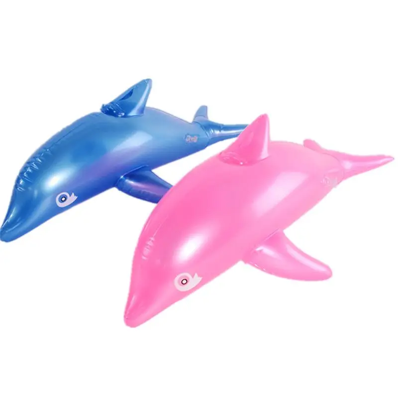 

1PC Modeling Cute PVC Blow Up Inflatable Toys Dolphin Beach Toy for A Bathroom Being 51x20 Cm Toy For Girls and Boy Color Random