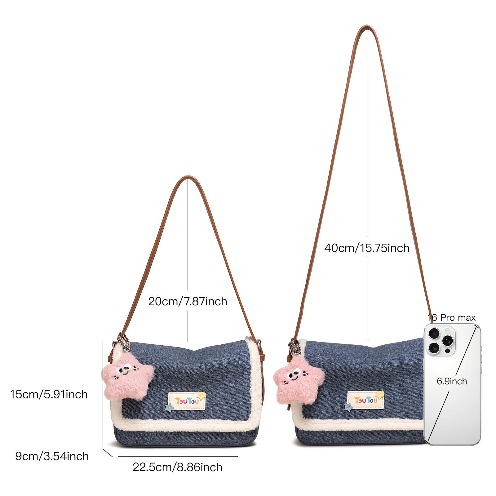 TOUTOU оригинальная сумка-тоут со звездой для рождественского подарка имитация