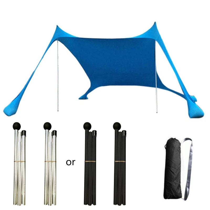 

Y1UC Sunscreen Canopy Outdoor Fishing Camping Awning Beach Tent Sun Shelter Outdoor Shade for Camping Trips Fishing Backyard