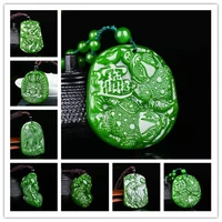hot selling natural hand carve jade pixiu necklace pendant fashion jewelry accessories men women luck gifts
