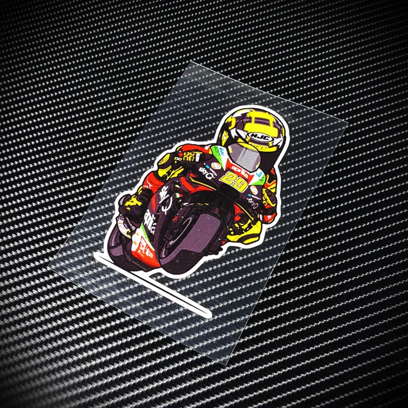 

G328 Andrea Lannone 29 MOTO GP Racer Vinyl Stickers Waterproof Motorcycle Helmet Decals Car Rear Windshield Window Decoration