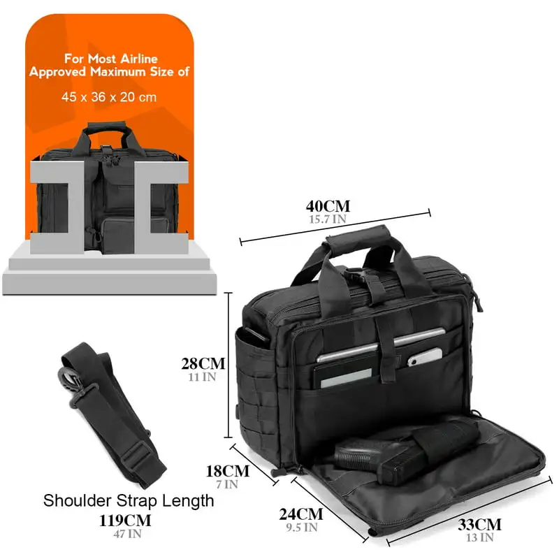 Exquisite Khaki 15.6 inch Tactical Laptop Bag for Men, Business Outdoor Oxford Handbag A4 Document Shoulder Messenger, Briefcase