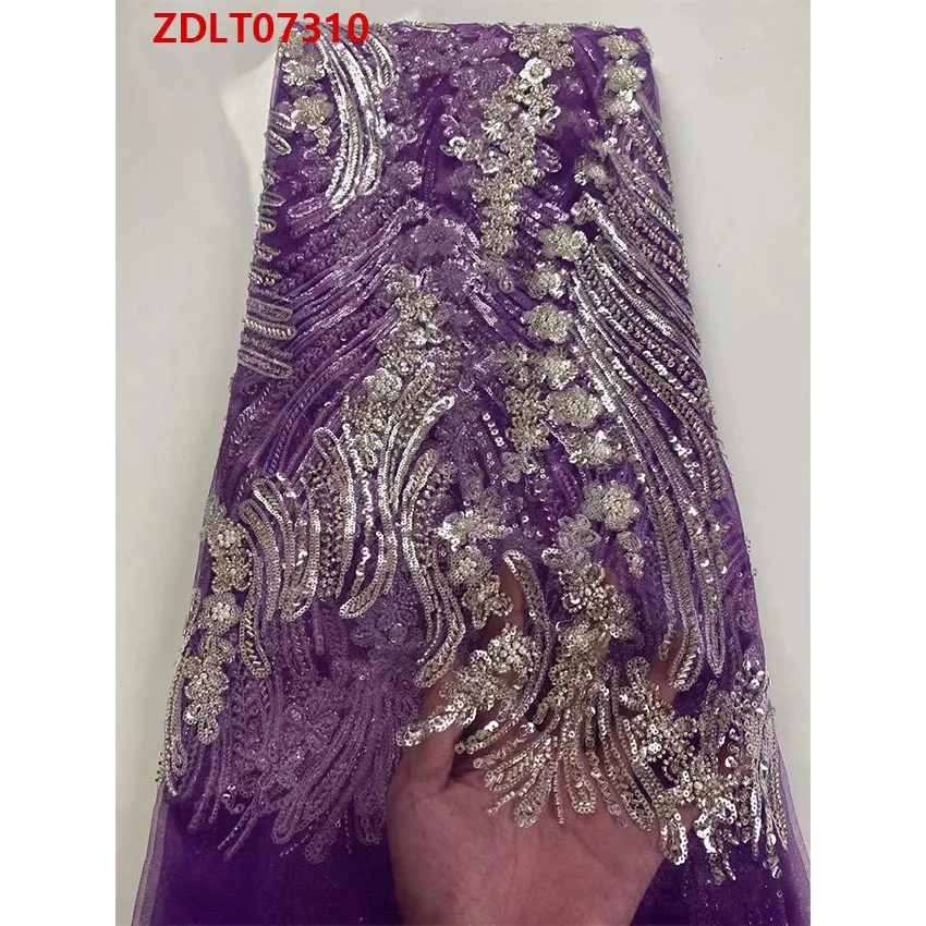 

Ankara Big Promotion Sequin Material Silk Textiles Wedding Fabric ZDL