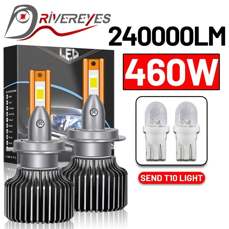 

240000LM H4 H11 H7 LED Headlight Canbus No Error 460W Auto H1 H8 H9 HB4 HB3 9005 9006 9012 Turbo Lamp 6000K 3570 CSP Car Light