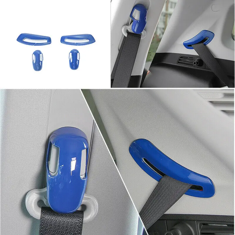 

Fit For Jeep Compass 2017-2020 ABS Blue Interior Seat Belt Buckle Cover Trim 4X