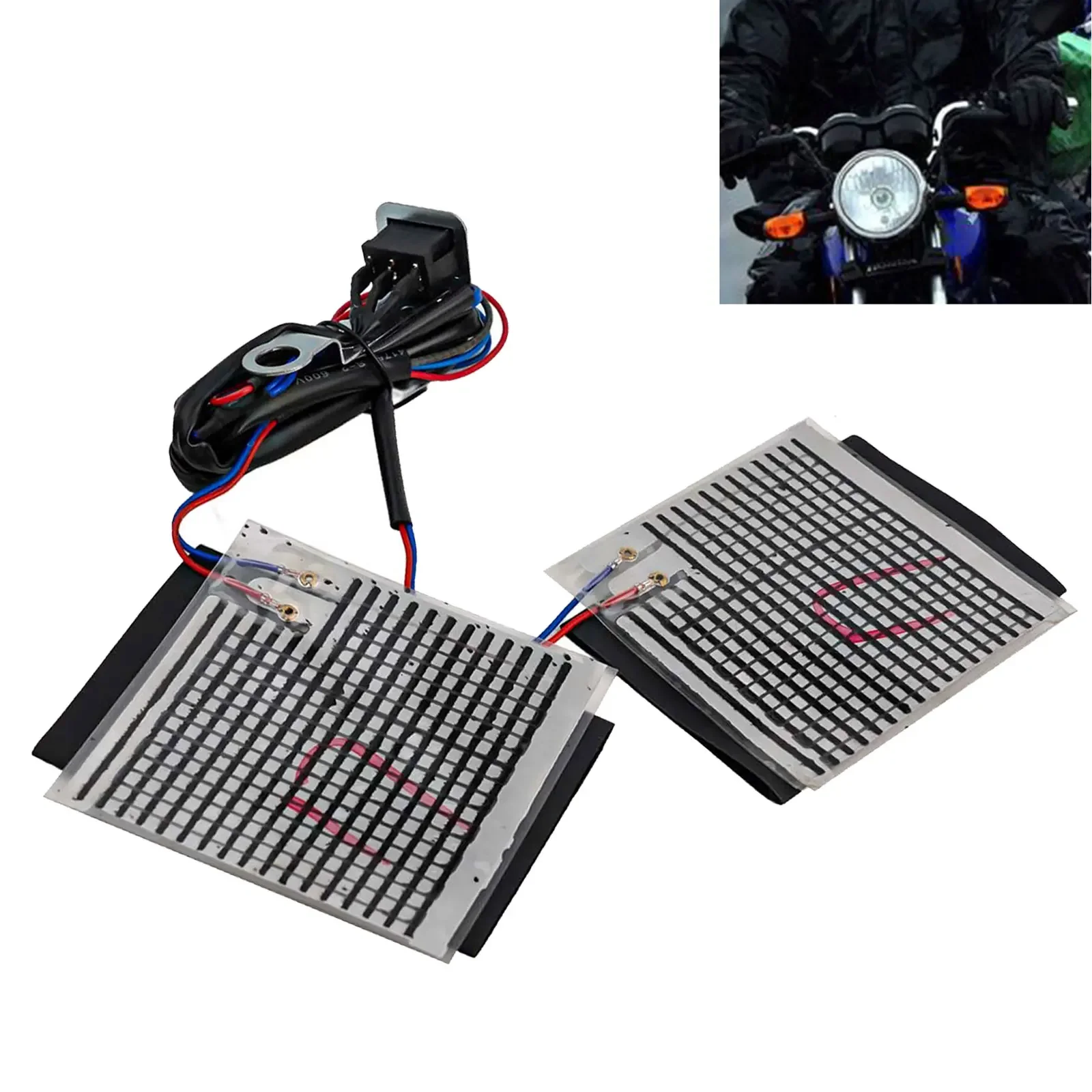 

Мотоциклетные ручки с подогревом, электрический подогрев, грелка для руля, грелка с переключателем управления, 12 В, 15 Вт, накладка на руль