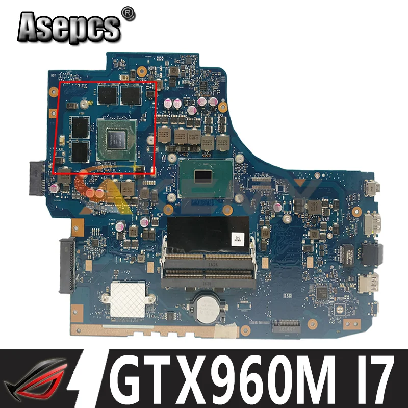 

GL752VW Laptop Motherboard I7-6700HQ CPU GTX960M GPU for ASUS GL752VW GL752V GL752 Original Notebook Motherboard Mainboard