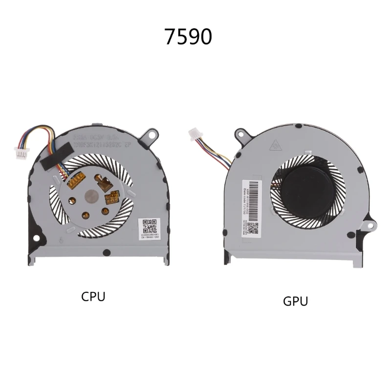 

5 В кулер для ноутбука CPU GPU вентилятор радиатор для INSPIRONs7590 7591 кулер для ноутбука