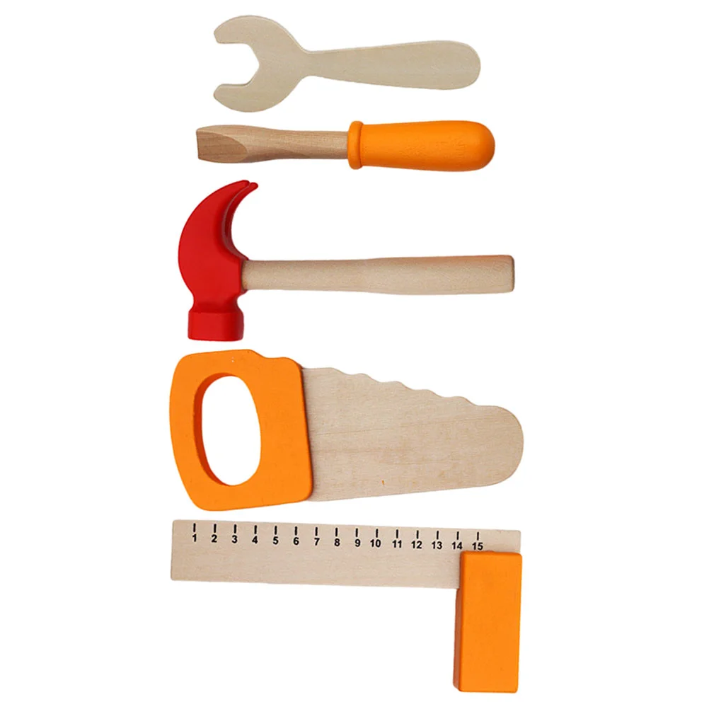 

Simulated Woodworking Tools Living Room Decor Screw Driver Baby Early Educational Toy Simulation Portable Mini Wrench Wooden