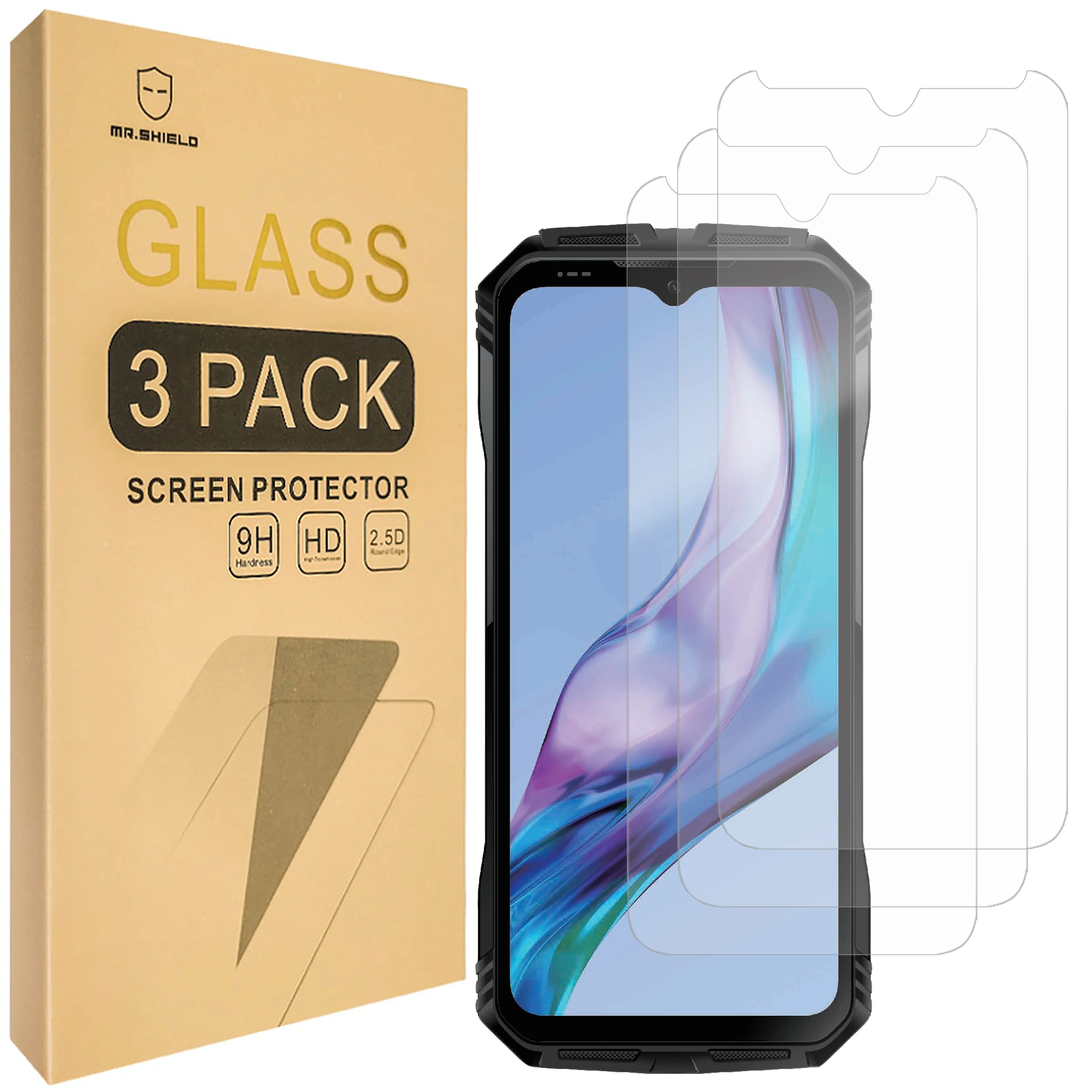 Mr.Shield [3-Pack] Screen Protector For DOOGEE V30 / DOOGEE V30T [Tempered Glass]