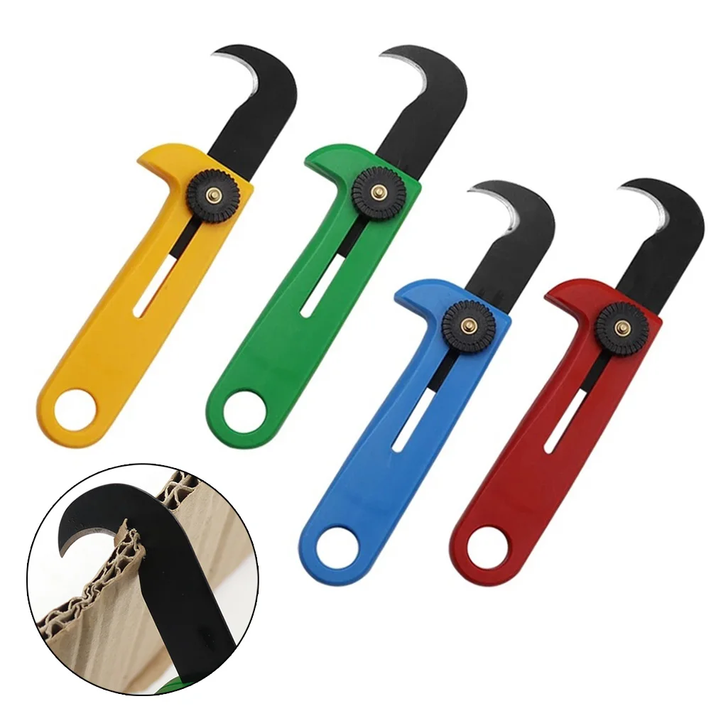 

Mini Unpacking Knife Push Knife Keychain Hook Blade for Express Parcel Portable Wrapping Paper Cutter Artifact Box Opener
