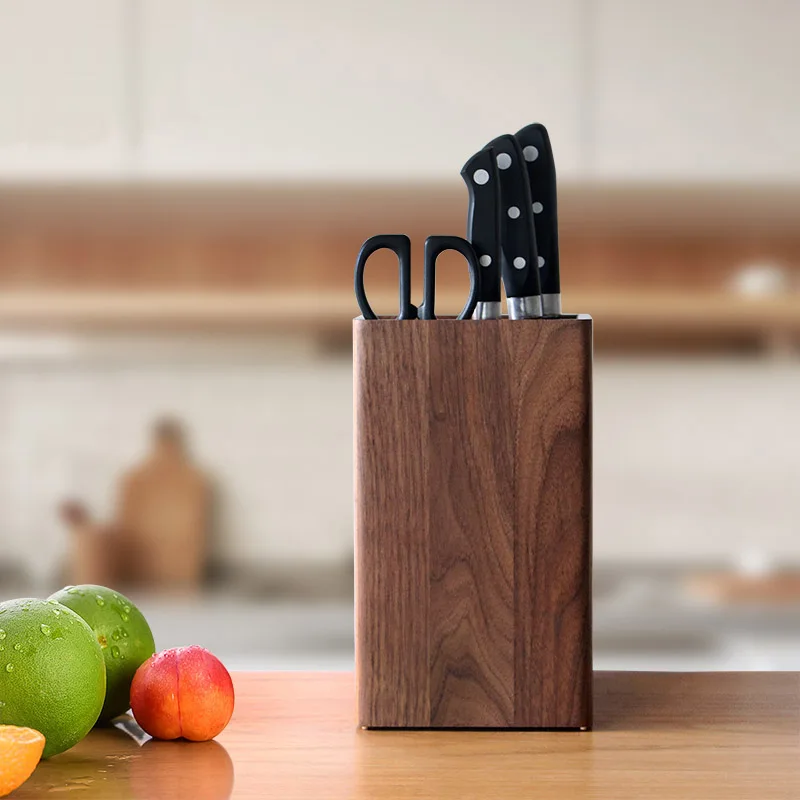 

Japan style Kitchen Knife Holder Shelf Rack Storage Bamboo Knife Block Toolframe Cutting Tool Stand for Chef Knife Set