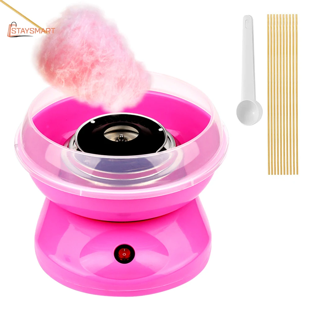 

DIY Cotton Candy Maker with Splash Prevention Bowl for Home Use Portable Electric Cotton Candy Machine for Kids