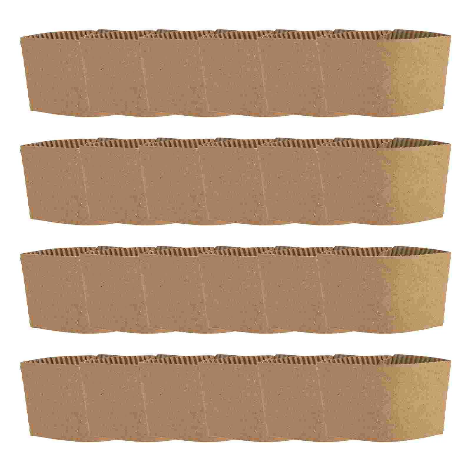 

50 Pcs Hot Cup Sleeve Paper Coffee Cups Kraft Cup Sleeve Cup Covers Drinks Coffee Cup Holder Cupware Soda Bottle Covers