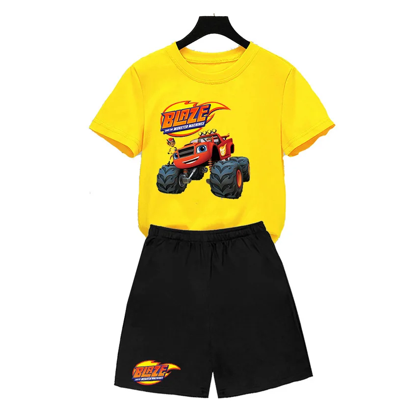 

Merch A4 Lamba T-shirt + shorts 2022 summer sunshine fashion all-match boy suit cute charming girl top baby toddler short sl