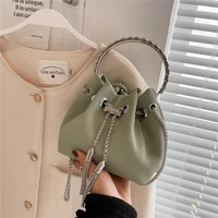 luxury designer rhinestone ring handle bucket small women handbags 2022 trend fashion brand chain ladies shoulder crossbody bags