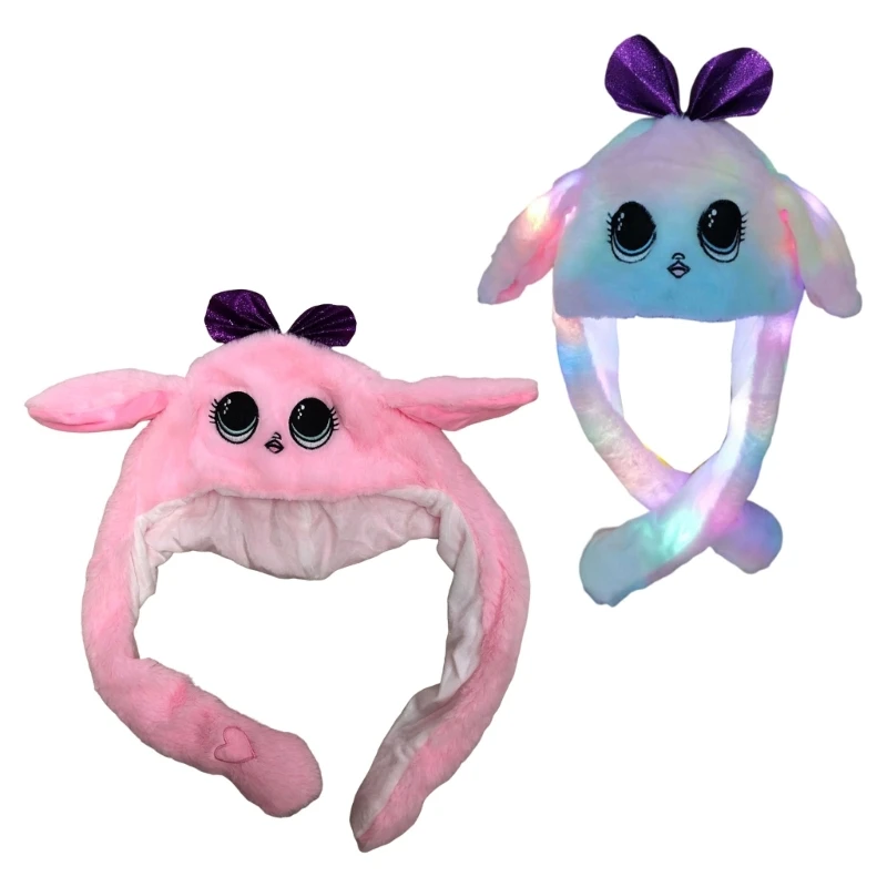 

Шапка с кроличьими ушками со светодиодной подсветкой