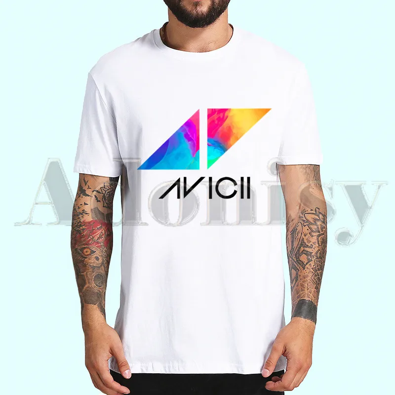 Dj Avicii Новая мужская футболка с графическим принтом Мужская Повседневная Harajuku