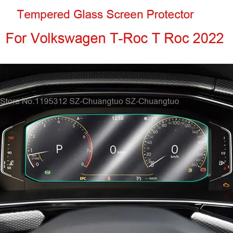 

Протектор экрана из закаленного стекла для Volkswagen T-Roc T Roc 2022, автомобильный инструмент, ЖК-экран, автомобильная наклейка для интерьера, аксессуары