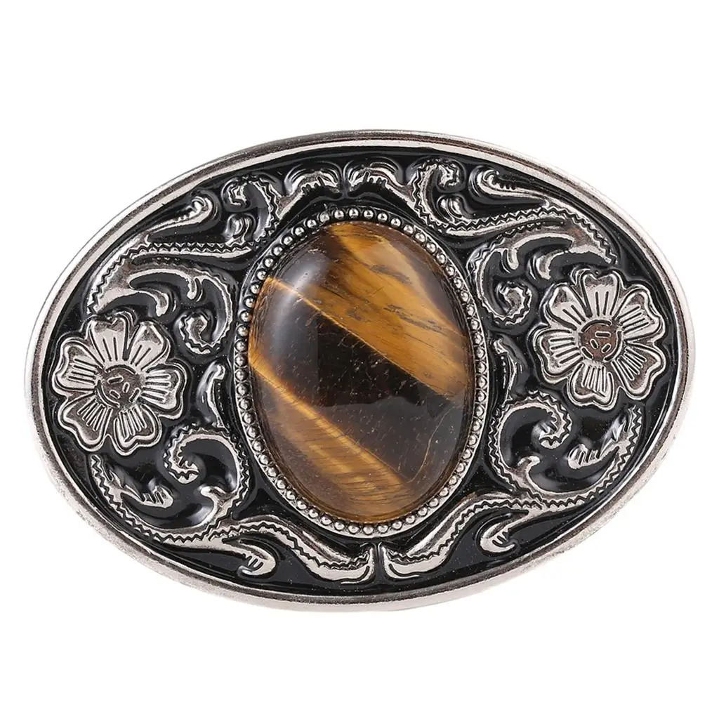 

Fashion Retro Style Cowboy Belt Buckle Turquoise Stone Buckle Accessory