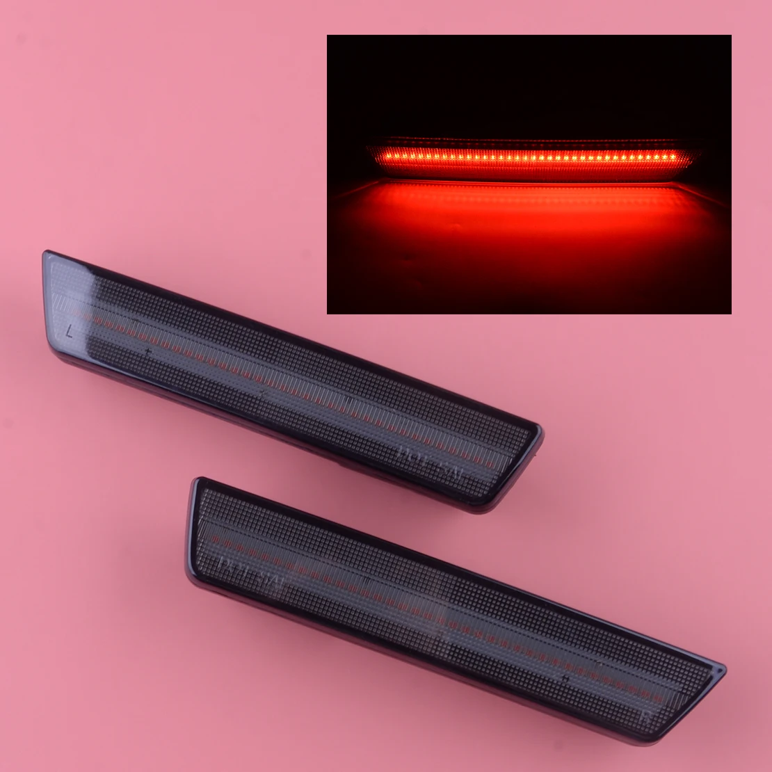 2Pcs Smoked Lens Red LED Rear Side Marker Light Lamp 68039504AA 68039505AA Fit for Dodge Charger Challenger 2011 2012 2013 2014