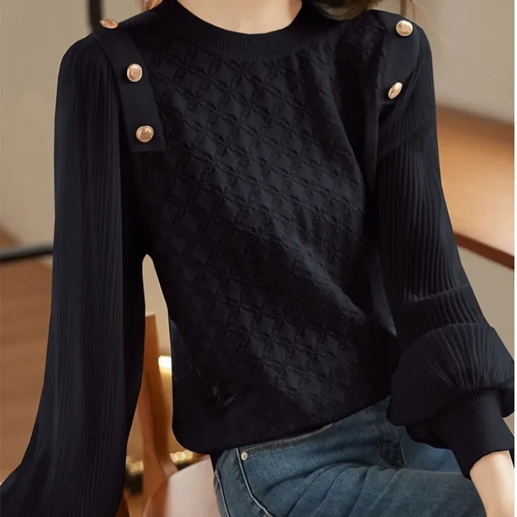 Вязаный свитер во французском стиле женский осенний модный милый утягивающий