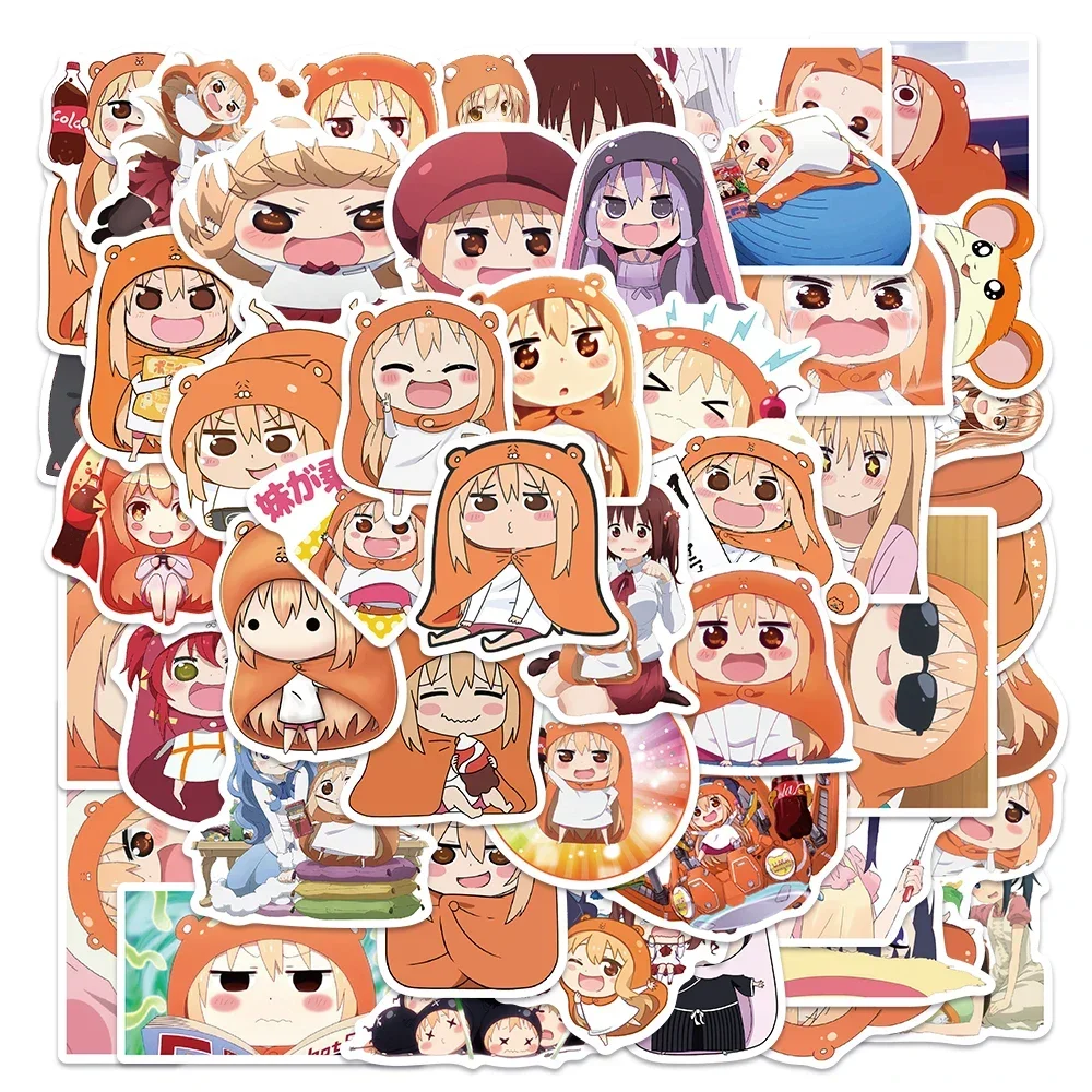 50шт Химото! Umaru-chan Аниме Наклейки Водостойкие Пвх Для Ноутбуков Скейтбордов