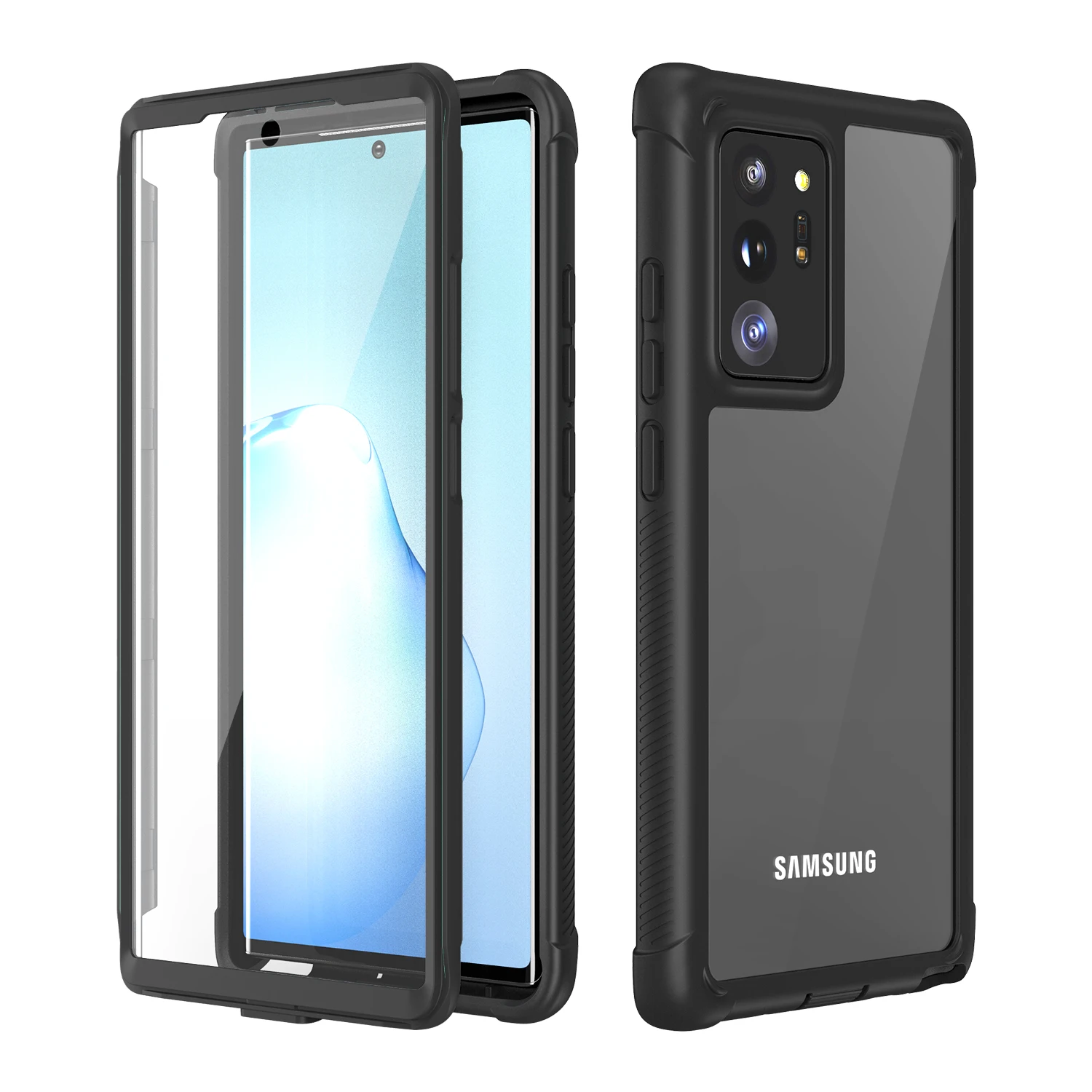 

360 Full-Body Rugged Back Case for Samsung Galaxy Note 20 Ultra Shockproof Case Cover with Screen Protector Film