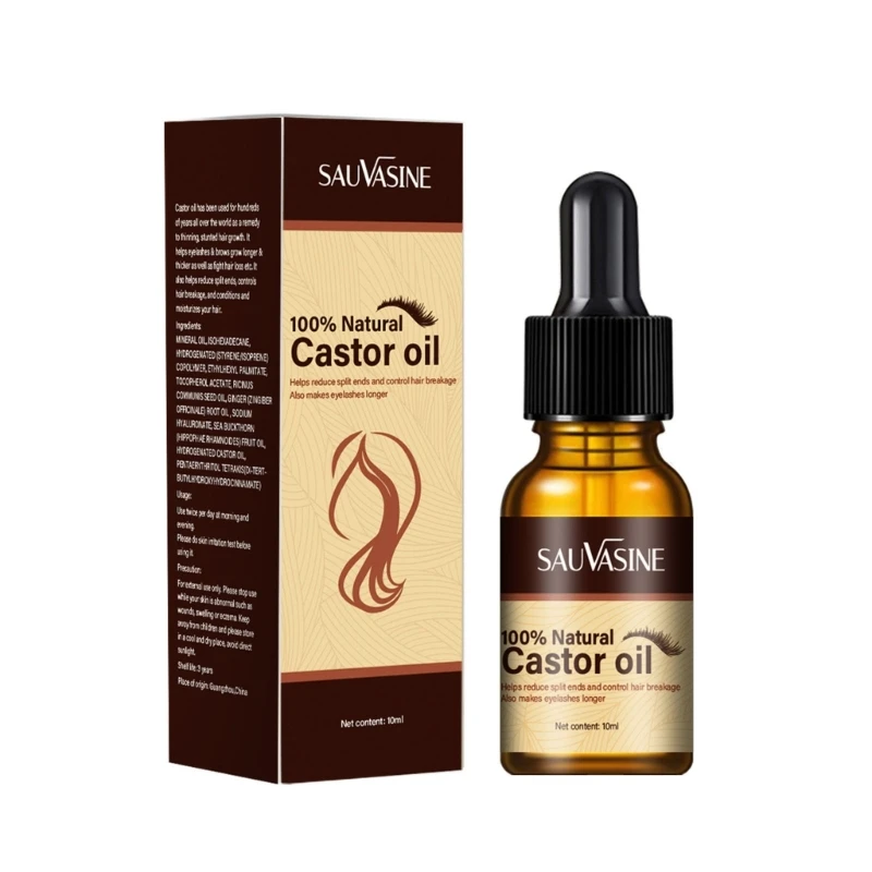 

Castor Oil (10ml) Organic, Strength, Serum for Eyelashes, Eyebrows, Hair Growth Pure, Hexane-Free Cold-Pressed