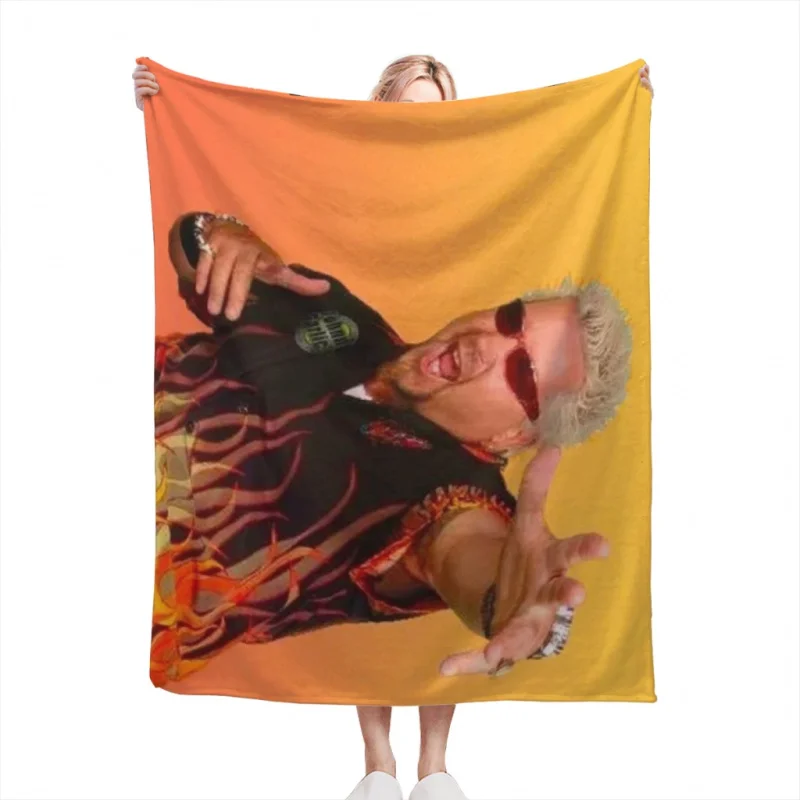 

Guy fieri Throw Blankets Soft Velvet Blanket Travel Bedding Home Decor Fleece Blanket