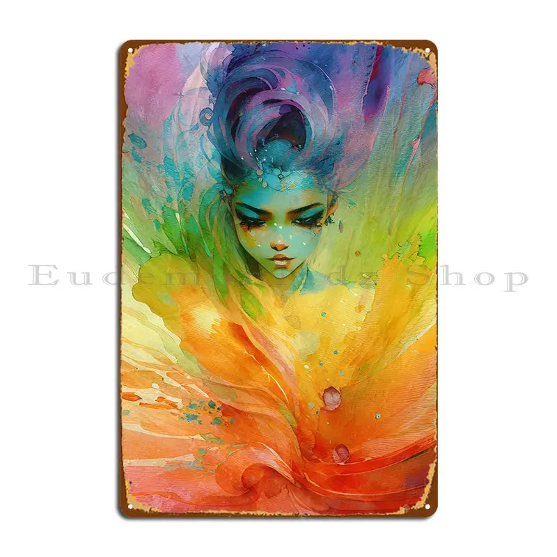 Радужный модный металлический плакат на стену Декор создание гаража картина