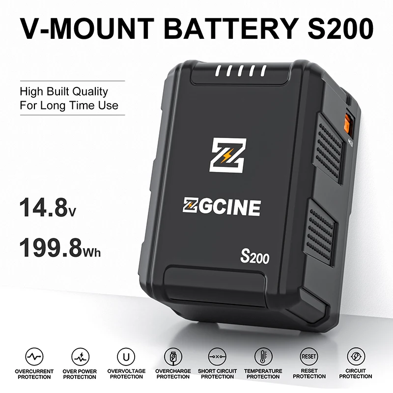 Фото ZGCINE ZG-V99 Pro V50 V160 S200 V Mount Батарея V-Lock Литиевая батарея Дополнительная батарея 파워크 для камер Type-C Телефоны Vide №5