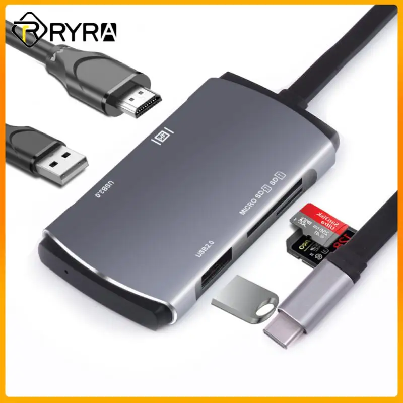 

Док-станция RYRA 5 в 1, USB Type-C, 100 Вт, два USB 3,0, 4K @ 60 Гц
