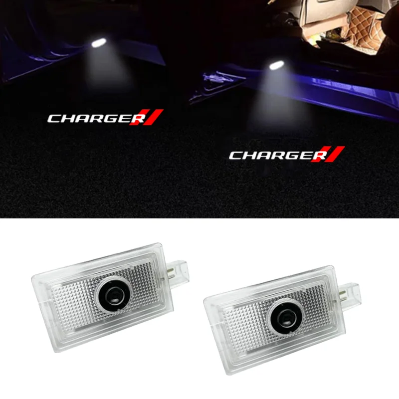 Car Door Logo Light Projector LED Welcome Lights For Dodge Charger Logo Ghost Shadow Lamp Car Accessories