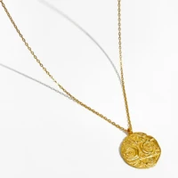 perisbox 925 sterling silver star moon medallion necklace irregular gold color coin necklaces dainty geometric women pendants