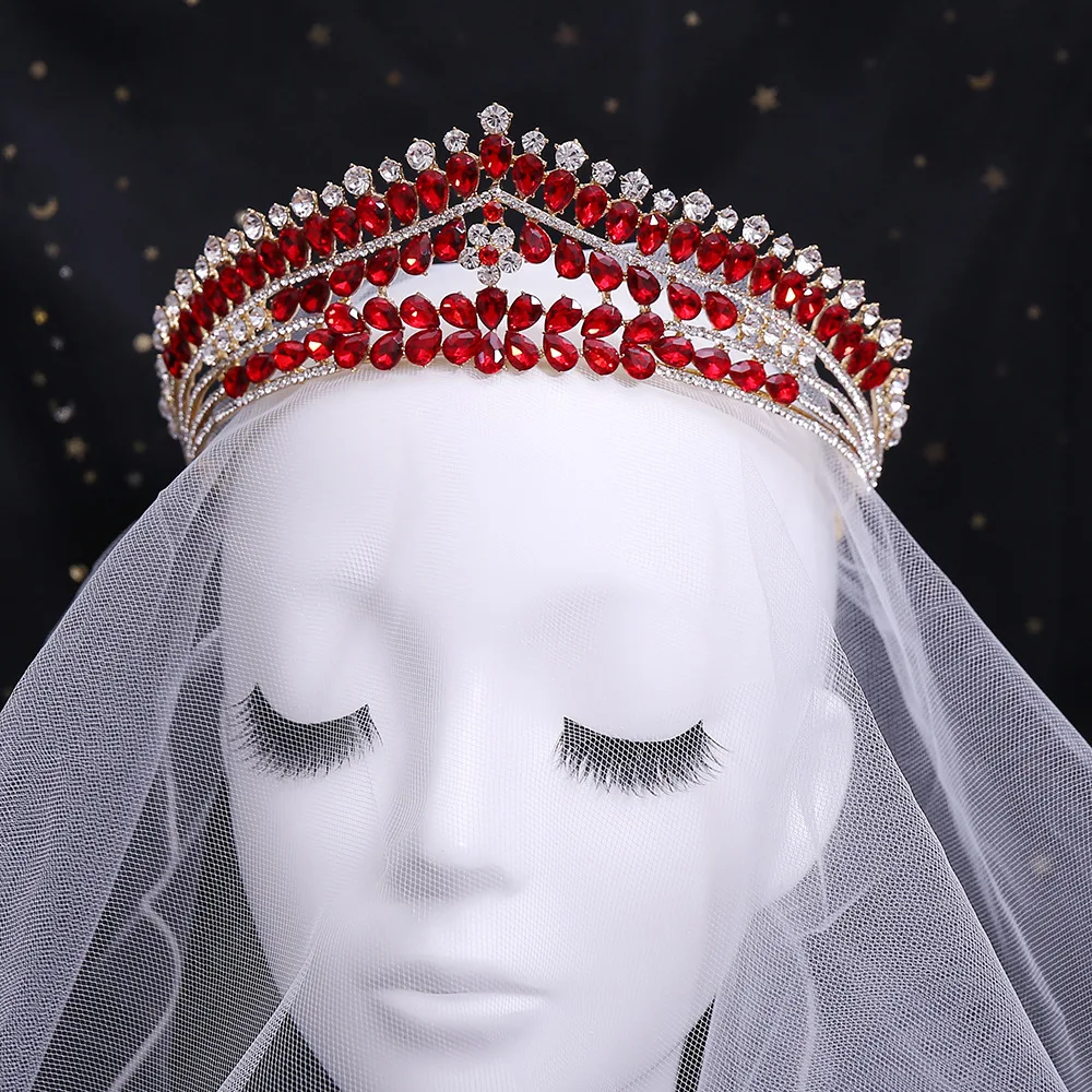 

Bridal Crown Headwear Wedding Birthday Tiaras Headdress Bling Rhinestones Headbands Luxury Hair Accessories for Women Girls