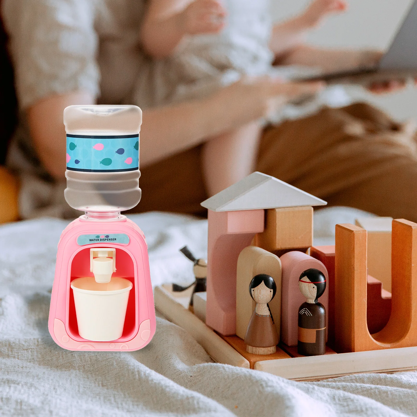 

Water Dispenser Plaything Miniatures Model Educational Fountain Plastic Men Women Kids